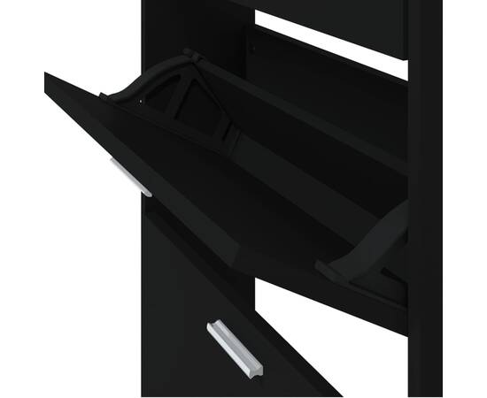 Pantofar, negru, 59x17x169 cm, lemn compozit, 8 image