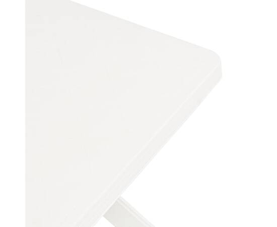 Masă de bistro, alb, 70x70x72 cm, plastic, 4 image