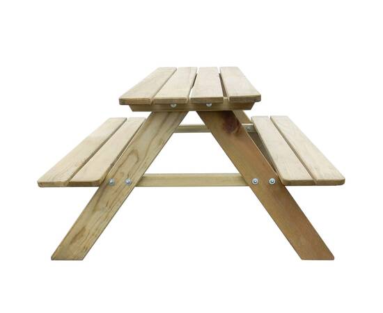 Masă de picnic pentru copii, 89 x 89,6 x 50,8 cm, lemn de pin, 3 image