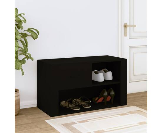 Pantofar, negru, 80x35x45 cm, lemn compozit, 3 image