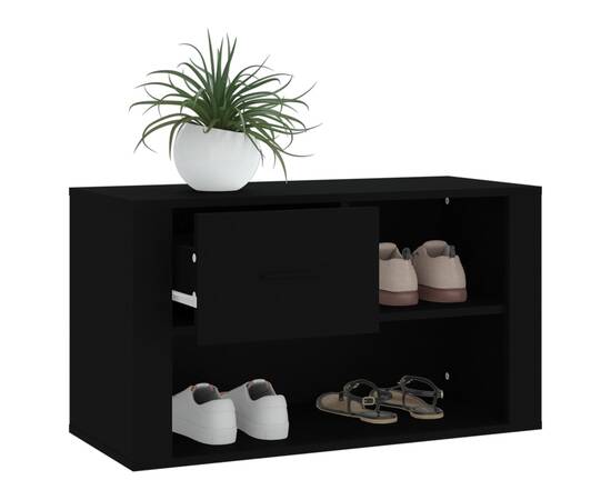 Pantofar, negru, 80x35x45 cm, lemn compozit, 4 image