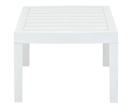Masă de grădină, alb, 78 x 55 x 38 cm, plastic, 3 image