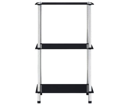 Raft cu 3 niveluri, negru, 40 x 40 x 67 cm, sticlă securizată, 3 image