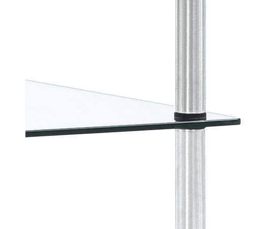 Raft cu 3 niveluri, transparent, 40x40x67 cm, sticlă securizată, 3 image