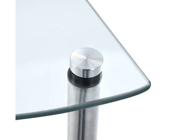 Raft cu 5 niveluri transparent, 30x30x130 cm, sticlă securizată, 5 image