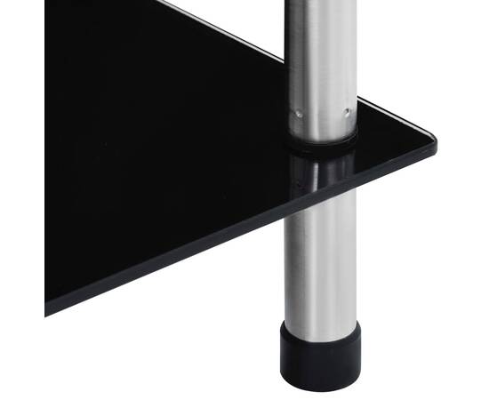Raft cu 6 niveluri, negru, 40 x 40 x 160 cm, sticlă securizată, 5 image
