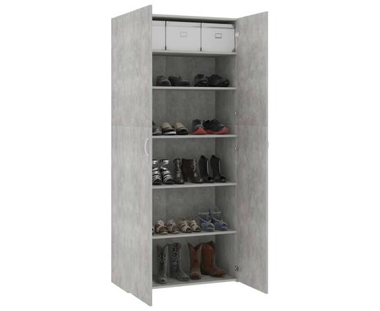 Pantofar, gri beton, 80x35,5x180 cm, pal, 4 image