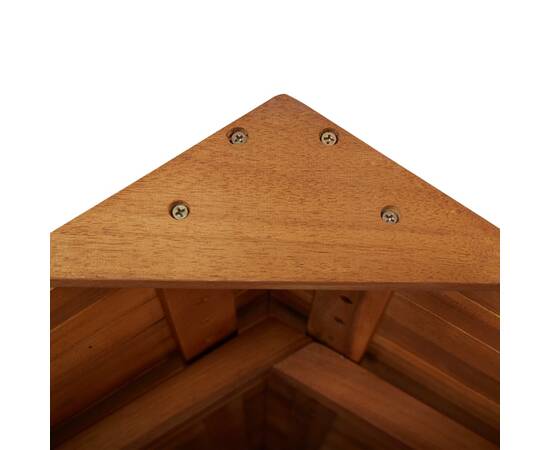 Masă de bar exterior cu acoperiș, 122x106x217 cm, lemn acacia, 8 image
