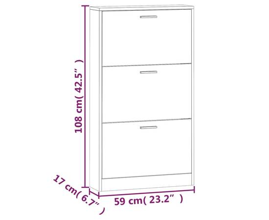 Pantofar, negru, 59x17x108 cm, lemn compozit, 10 image