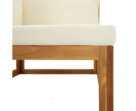 Canapele de colț modulare cu perne, 2 buc., alb crem, 7 image