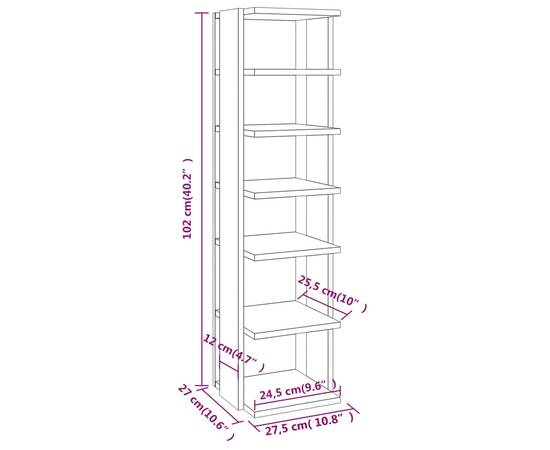 Suport pantofi, stejar sonoma, 25x27x102 cm, lemn prelucrat, 6 image