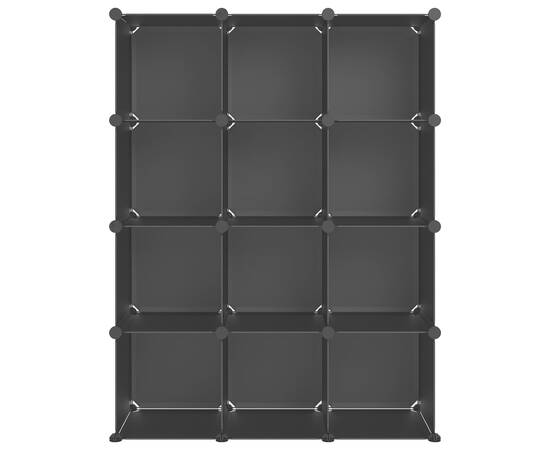 Organizator cub de depozitare, 12 cuburi, negru, pp, 3 image