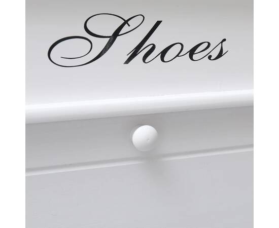 Pantofar, alb, 50 x 28 x 58 cm, lemn de paulownia, 6 image