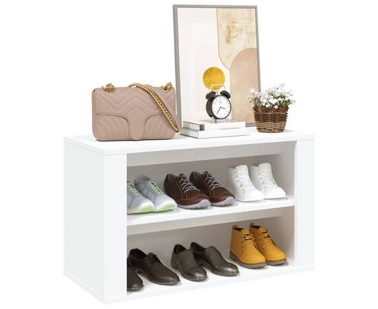 Pantofar, alb, 75x35x45 cm, lemn prelucrat, 4 image