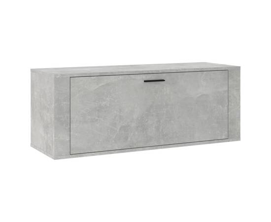 Pantofar de perete, gri beton, 100x35x38 cm, lemn prelucrat, 2 image