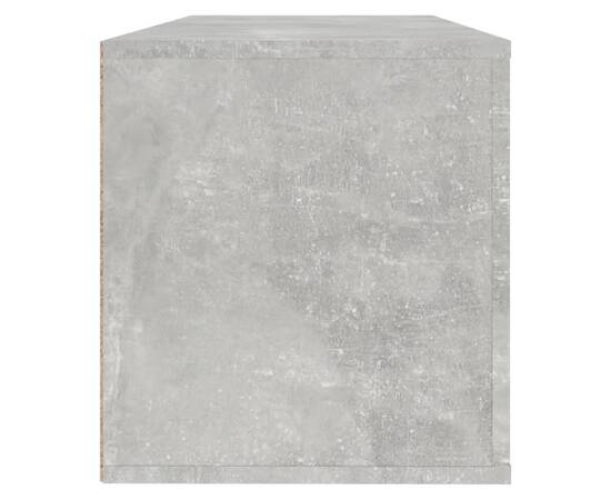 Pantofar de perete, gri beton, 100x35x38 cm, lemn prelucrat, 6 image