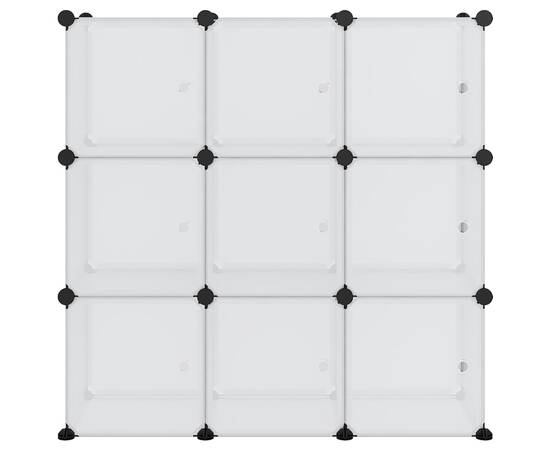 Organizator cub de depozitare cu uși, 9 cuburi, transparent pp, 3 image