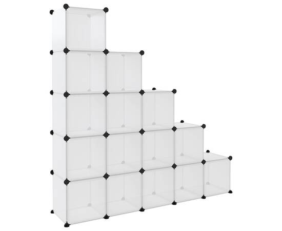 Organizator cub de depozitare, 15 cuburi, transparent, pp, 5 image