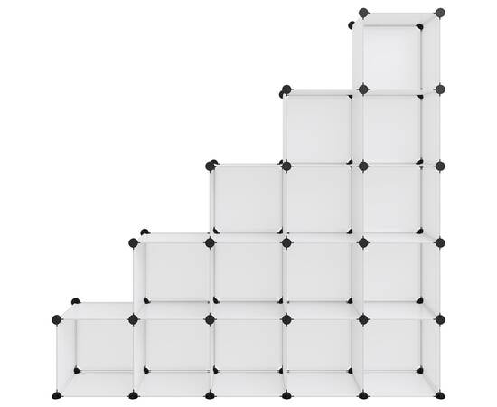 Organizator cub de depozitare, 15 cuburi, transparent, pp, 3 image