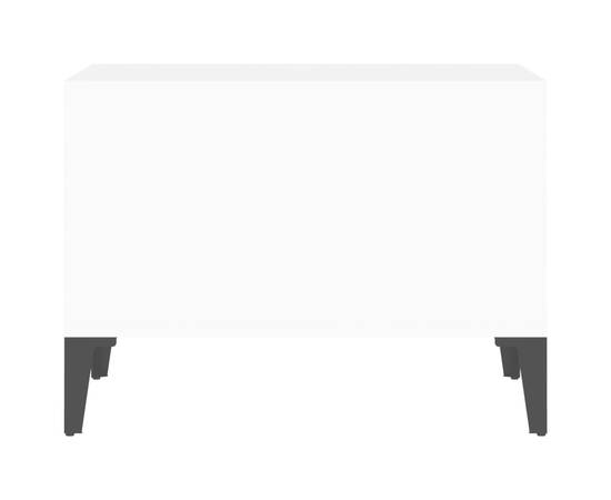 Măsuță de cafea, alb extralucios, 60x50x36,5 cm, lemn compozit, 6 image