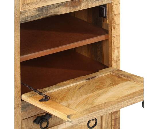 Dulap încălțăminte 4 niveluri cu sertar, lemn mango nefinisat, 6 image