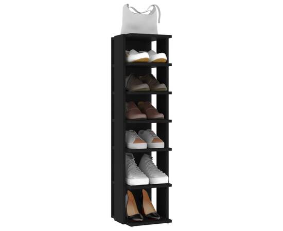 Pantofar, negru, 25x27x102 cm, pal, 6 image