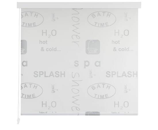 Roletă perdea de duș 140x240 cm imprimeu splash, 2 image