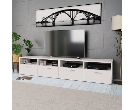 Comode tv 2 buc, pal, 95 x 35 x 36 cm, alb