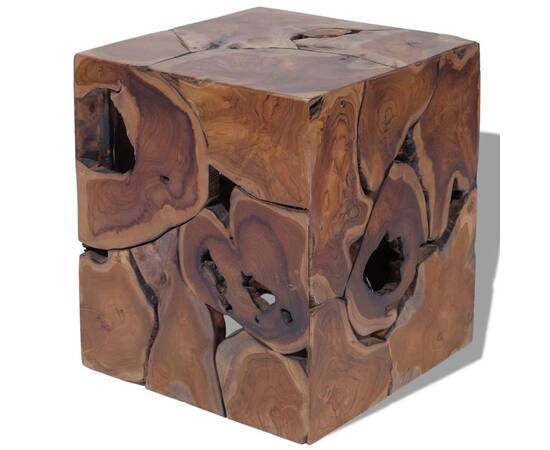 Taburete/măsuță de cafea din lemn de tec masiv, 4 image