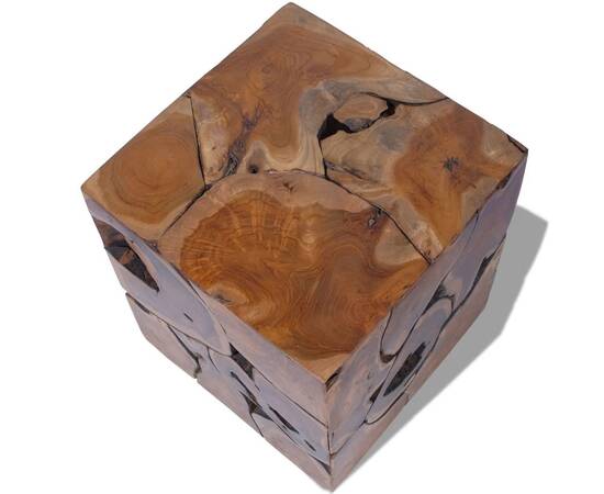 Taburete/măsuță de cafea din lemn de tec masiv, 7 image