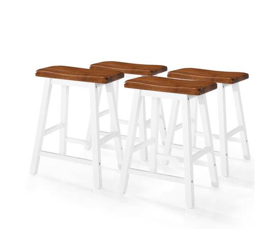 Set masă și scaune de bar, 5 piese, lemn masiv, 6 image
