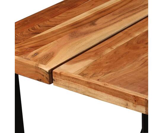 Set mobilier bar, 7 piese, lemn masiv acacia și lemn reciclat, 4 image