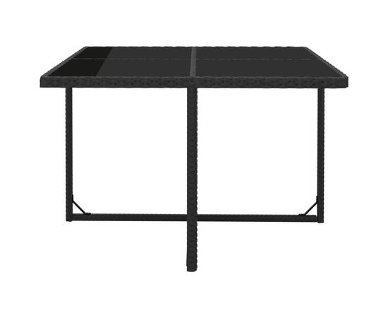 Set mobilier de exterior cu perne, 5 piese, negru, poliratan, 6 image