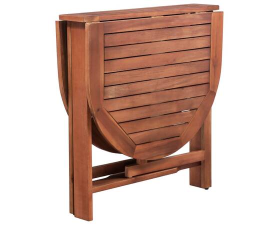 Set mobilier de exterior pliabil, 5 piese, lemn masiv de acacia, 3 image