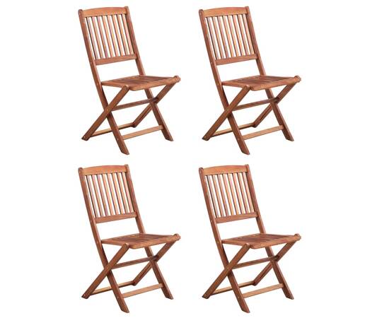 Set mobilier de exterior pliabil, 5 piese, lemn masiv de acacia, 5 image