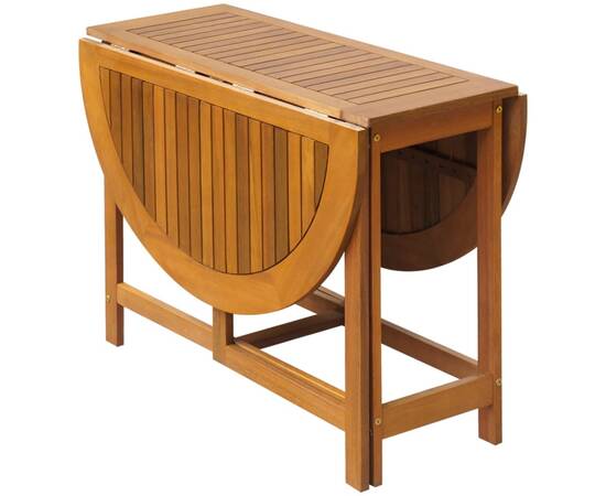 Set mobilier de exterior pliabil, 5 piese, lemn masiv de acacia, 3 image