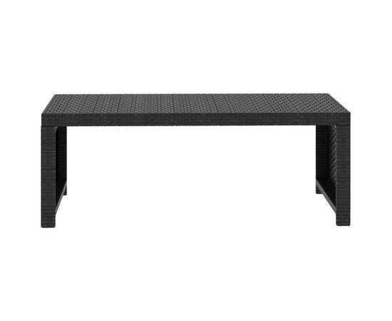 Set mobilier de grădină cu perne, 5 piese, negru, poliratan, 10 image