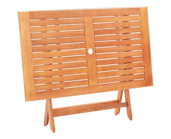 Set mobilier de exterior, 7 piese, gri, lemn masiv de eucalipt, 6 image