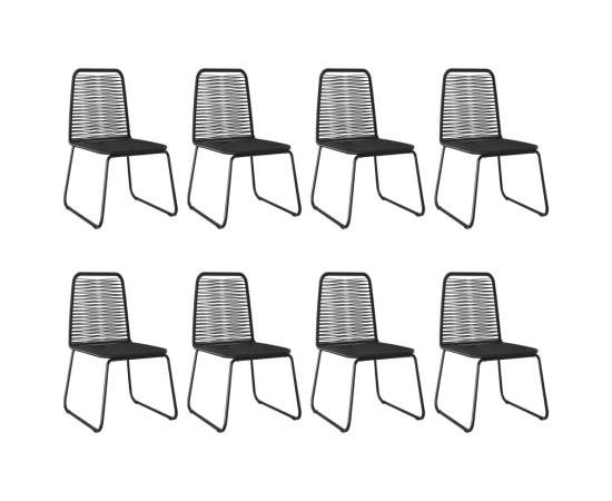 Set mobilier de grădină, 9 piese, negru și maro, ratan pvc, 5 image