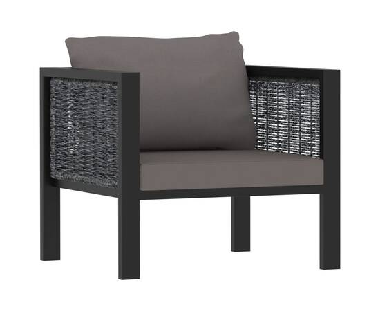 Set mobilier de grădină cu perne, 8 piese, antracit, poliratan, 6 image