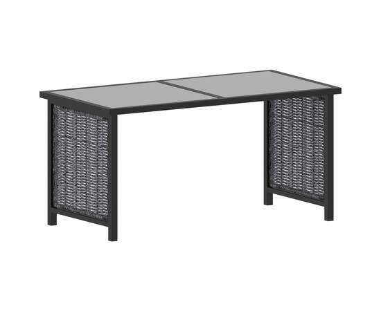 Set mobilier de grădină cu perne, 8 piese, antracit, poliratan, 4 image