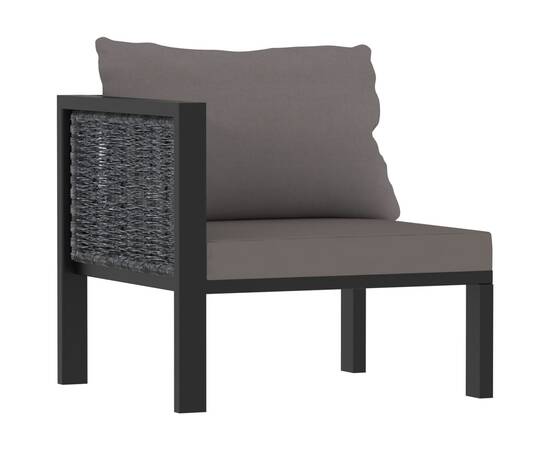 Set mobilier de grădină cu perne, 8 piese, antracit, poliratan, 7 image