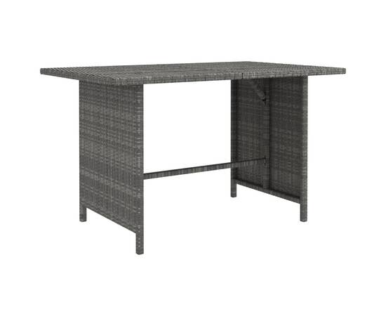 Set mobilier de grădină cu perne, 9 piese, gri, poliratan, 3 image