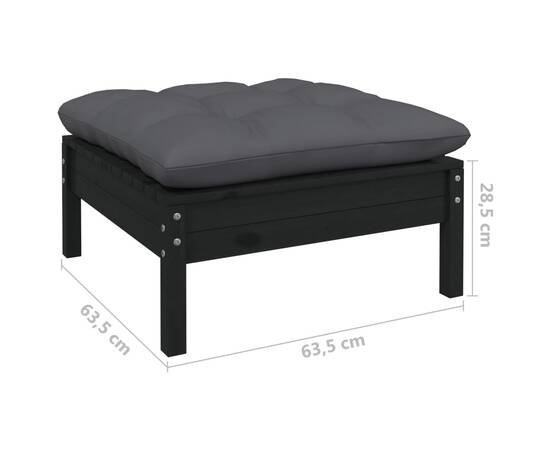 Set mobilier grădină cu perne, 7 piese, lemn masiv de pin, 11 image