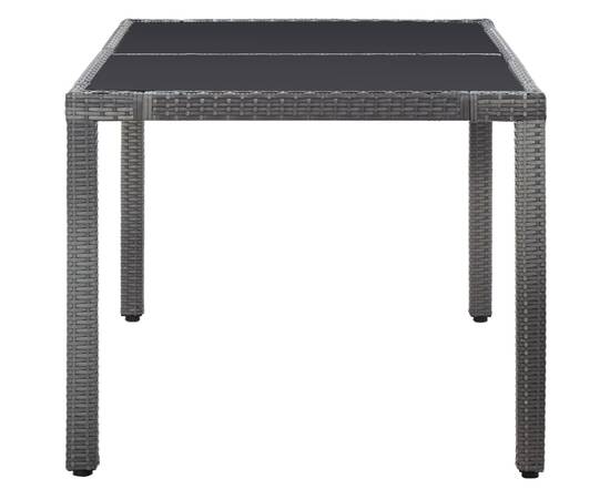 Set mobilier de exterior, 7 piese, gri, poliratan, 4 image