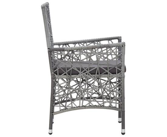 Set mobilier de exterior, 7 piese, gri, poliratan, 8 image