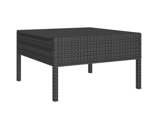 Set mobilier de grădină cu perne, 10 piese, negru, poliratan, 4 image