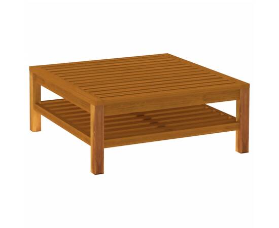 Set mobilier grădină cu perne crem, 4 piese, lemn masiv acacia, 3 image