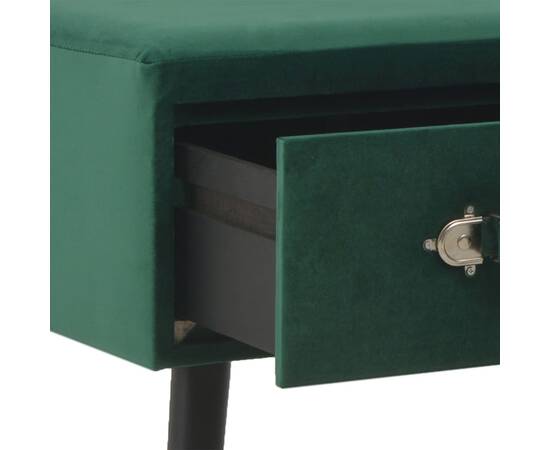 Banchetă cu sertare, verde, 80 cm, catifea, 6 image