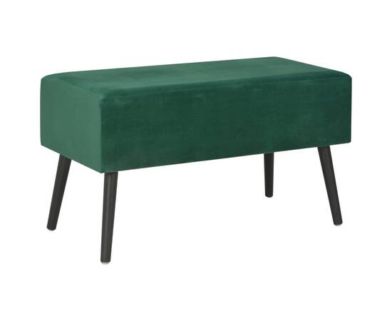 Banchetă cu sertare, verde, 80 cm, catifea, 4 image